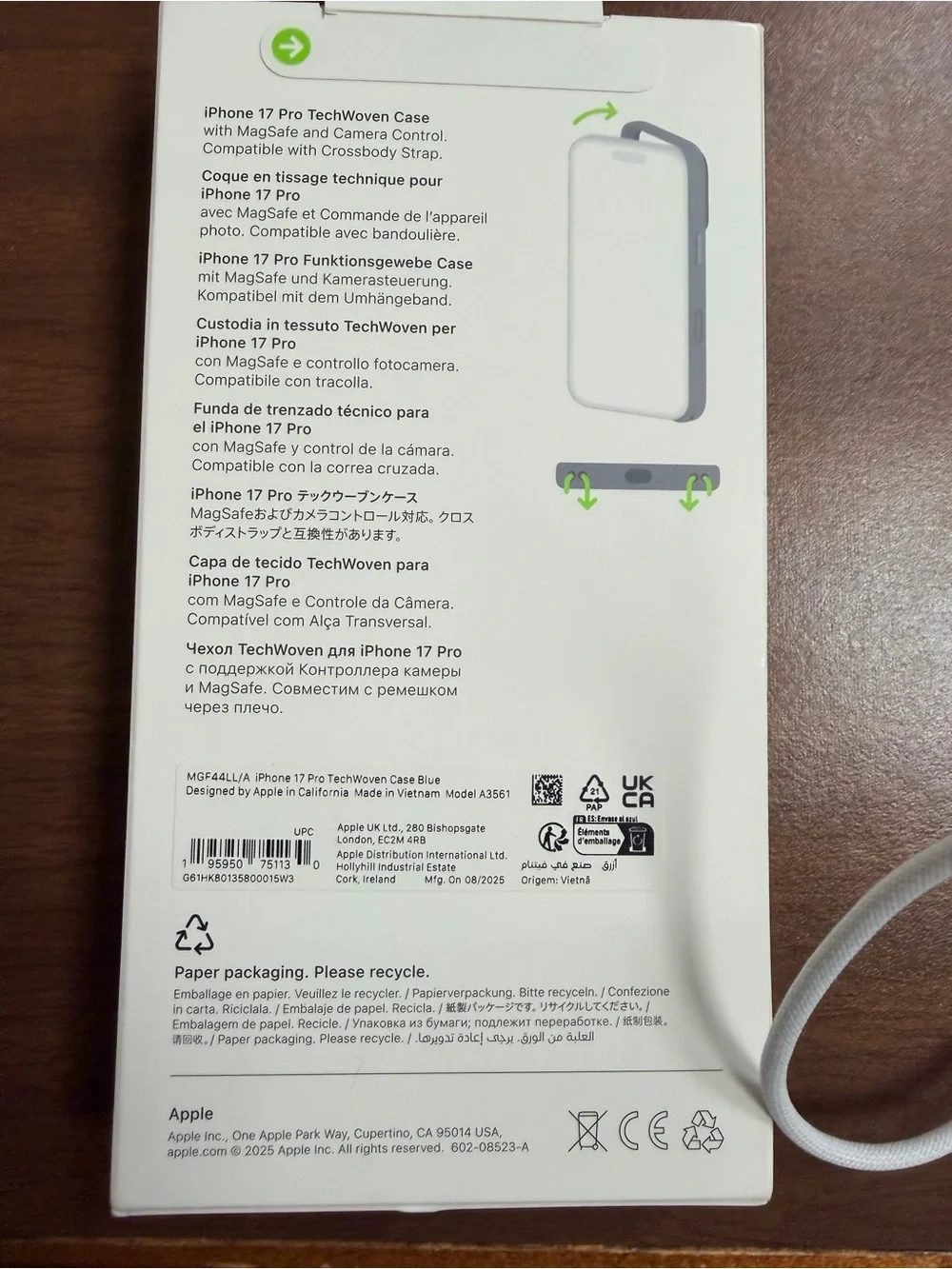 Apple MagSafe iPhone Case in techwoven Purple 17 pro